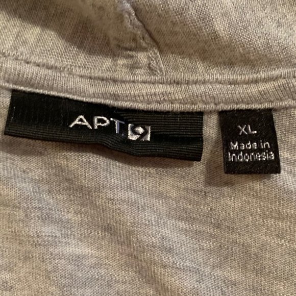 Apt 9 Striated Gray Open Jersey Cardigan Size XL - Picture 8 of 10